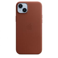 Husa de protectie Apple Leather Case with MagSafe pentru iPhone 14 Plus, Umber