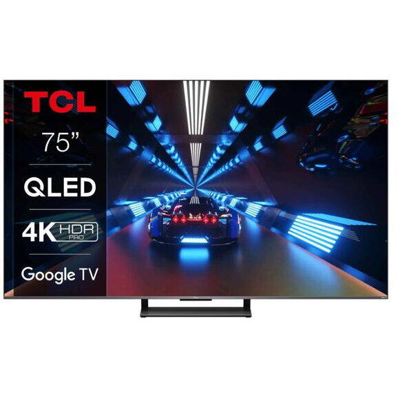 Televizor QLED TCL 75C739, 190 cm,  Ultra HD 4K, Smart TV, WiFi, CI+, Negru