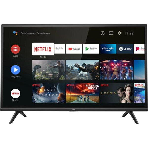 Televizor LED TCL 32ES570F, 80 cm, Full HD, Smart TV, Android TV, WiFi, CI+, Negru