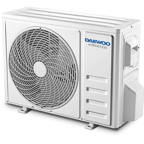 Aparat de aer conditionat Daewoo 9000 BTU WI-FI, A++, kit de instalare inclus (3m), filtre cu ioni de argint, functie iFeel, Eco Mode, DAC-09CHSDW, alb