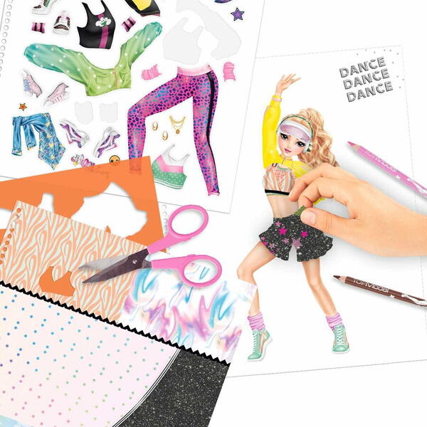 Carte de colorat Dance Top Model Nyela and Christy Depesche PT12227