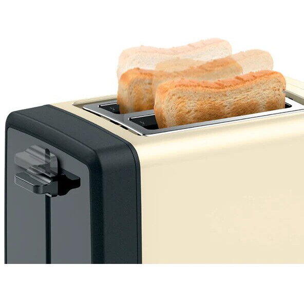 Prajitor de paine Bosch DesignLine TAT4P427, 2 felii, 970W, bej