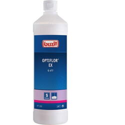 Detergent profesional BUZIL Optiflor EX G 477 G477-0001, 1 litru, pH 6.5~7.5, Folosit la curatenia de baza a textilelor cu fir natural sau sintetic si a mobilierului tapitat, Patrunde adanc in fibre