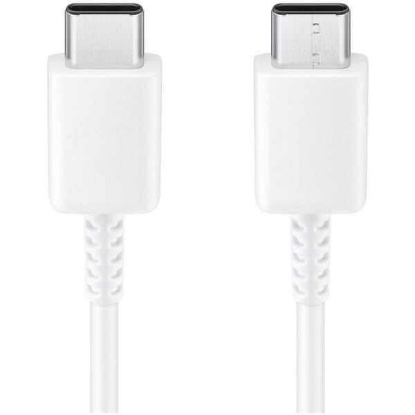 Cablu date si incarcare Samsung EP-DG977BWE, USB Type-C la USB Type-C, 5A, 1 m, Alb