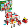 LEGO® DUPLO® - Remiza de pompieri si elicopter pentru salvare 10970, 117 piese