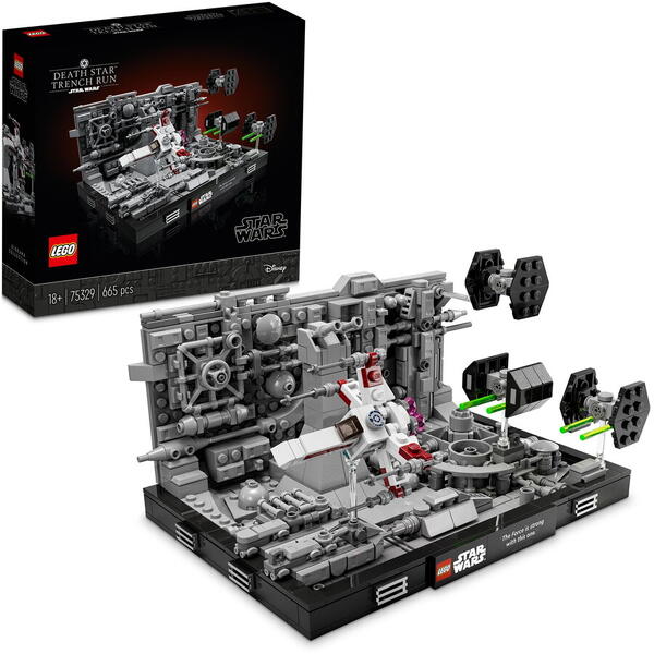 LEGO® Star Wars™ - Diorama zborului prin transeele de pe Death Star™ 75329, 665 piese