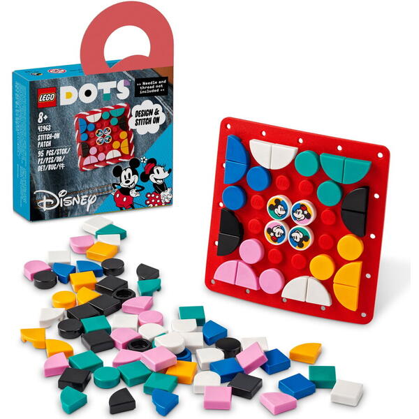 LEGO® DOTS - Petic de cusut Mickey Mouse si Minnie Mouse 41963, 95 piese