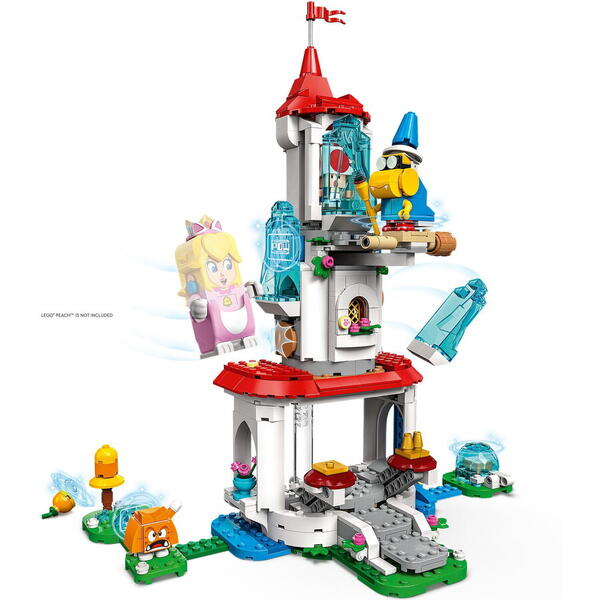 LEGO® Super Mario™ - Set de extindere - Costum de pisica pentru Peach si Turn inghetat 71407, 494 piese