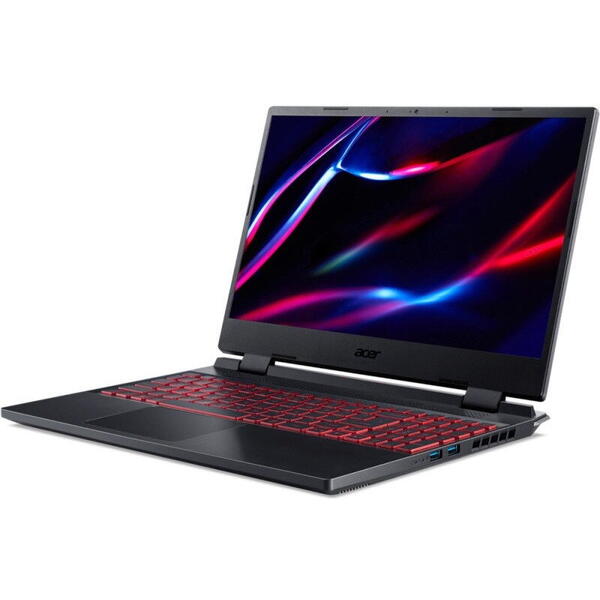 Laptop Gaming Acer Nitro 5, 15.6 inch FHD, AMD Ryzen 7 6800H, 16GB RAM, 512GB SSD, nVidia GeForce RTX 3050 4GB, Free DOS, Negru