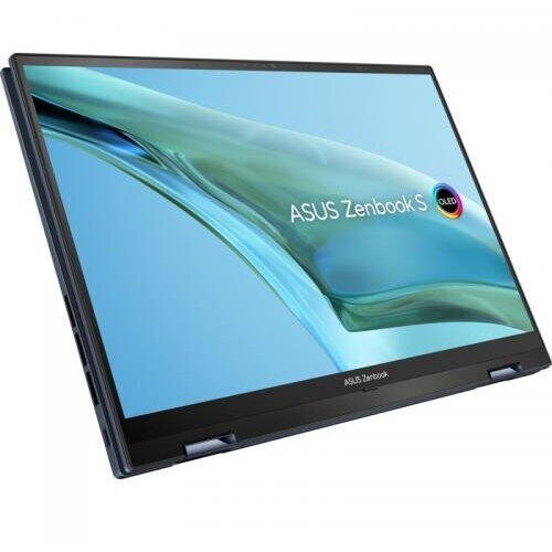 Laptop ASUS ZenBook Flip, 13.3 inch 2.8K Touch, Intel Core i7-1260P, 16GB RAM, 1TB SSD, Windows 11 Home, Albastru