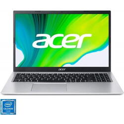 Laptop Acer Aspire 3 A315-35, 15.6 inch FHD, Intel Pentium Silver N6000, 8GB RAM, 256GB SSD, Intel UHD Graphics, Free DOS, Argintiu