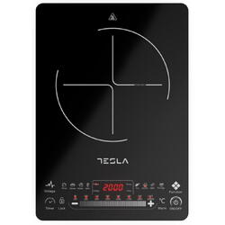 Plita portabila cu inductie Tesla IC400B, 2000 W, 25 x 25 cm, 8 niveluri putere, Negru