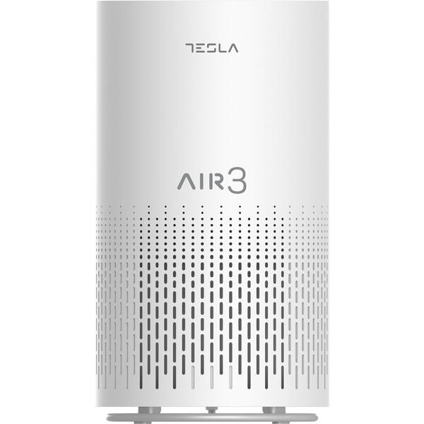 Purificator Tesla TAPA3, CADR 200 m3/h, Senzor calitate aer, WiFi, Timer, Filtru HEPA, Alb