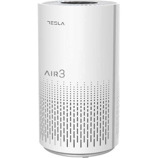 Purificator Tesla TAPA3, CADR 200 m3/h, Senzor calitate aer, WiFi, Timer, Filtru HEPA, Alb
