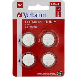 Baterii Verbatim, Lithium, CR2025, 3V, 4buc, 49532