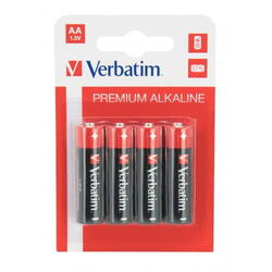Baterii Verbatim, Alkaline, AA, 4 buc, 49921