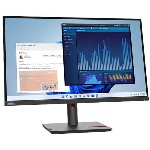 Monitor IPS LED Lenovo ThinkVision 27" T27h-30, QHD 2560 x 1440, HDMI, DisplayPort, Pivot Negru