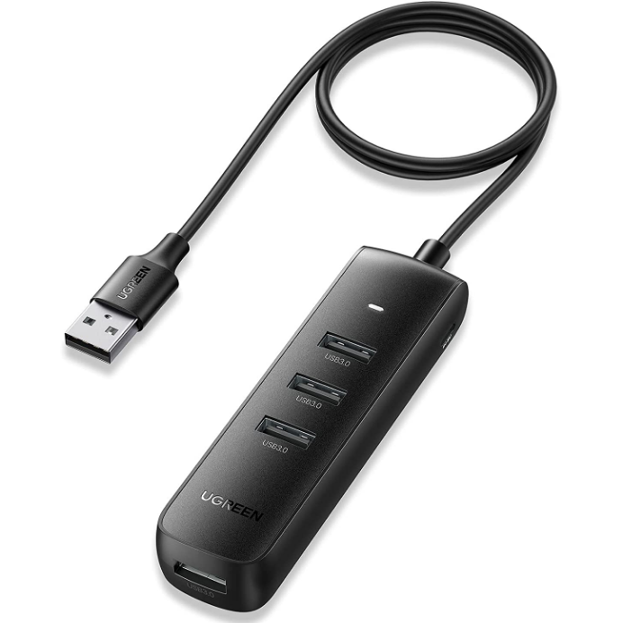 HUB extern Ugreen, CM416 porturi USB: USB 3.0 x 4, conectare prin USB, material ABS, port micro USB 