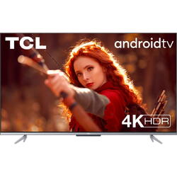 TCL 55P721, 139 cm, Smart Android, 4K Ultra HD, LED, Clasa E, Negru