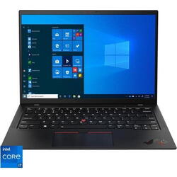 Laptop Lenovo ThinkPad X1 Carbon, 14 inch WUXGA, Intel Core i7-1255U, 16GB RAM, 512GB SSD, Intel Iris Xe Graphics, Windows 11 Pro, Negru