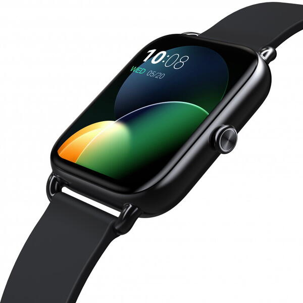 Ceas Smartwatch Haylou RS4 Plus LS11, Silicone Strap, Negru