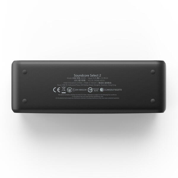 Boxa portabila wireless Anker Soundcore Select 2, 16W, IPX7, NFC, PartyCast, BassUp, Negru