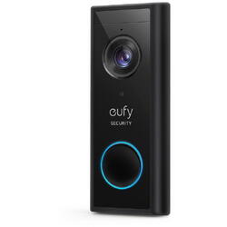 Sonerie video eufy Wireless, 2K HD, autonomie 6 luni, Negru