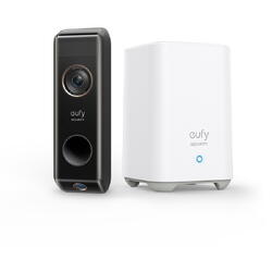 Kit Sonerie video eufy + HomeBase 2, Dual Camera Add-On, 2K HD, autonomie 6 luni, Negru