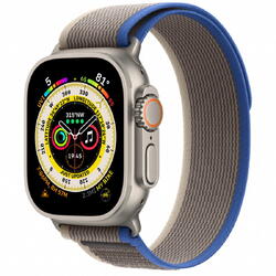 Apple Watch Ultra, GPS, Cellular, Carcasa Titanium 49mm, Blue/Gray Trail Loop - S/M