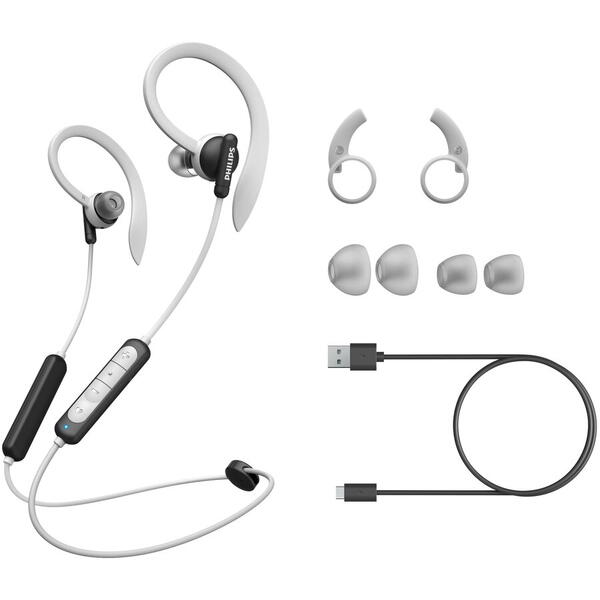Casti Audio In-Ear Sport Philips, TAA4205BK/00, Bluetooth, Autonomie 6h, Negru
