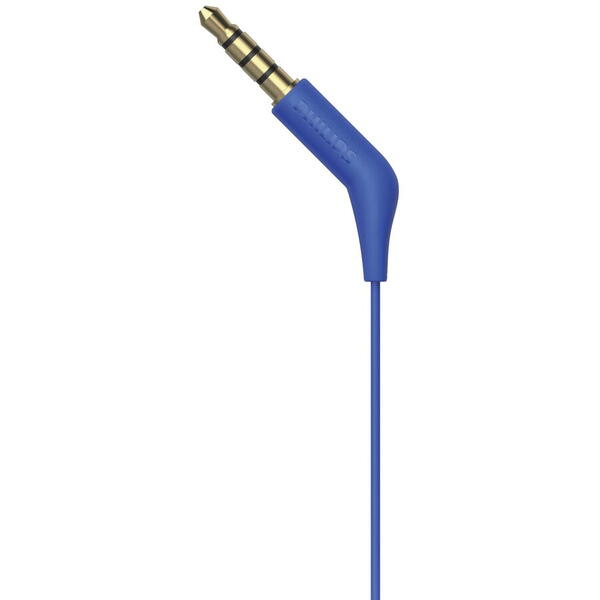 Casti Audio In-Ear Philips, TAE1105BL/00, cu fir, Microfon, Albastru