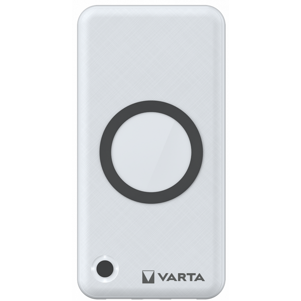 Baterie Externa Powerbank Varta Wireless, 10000 MA, Quick Charge 3.0 - Power Delivery (PD) - Fast Wireless, Argintie