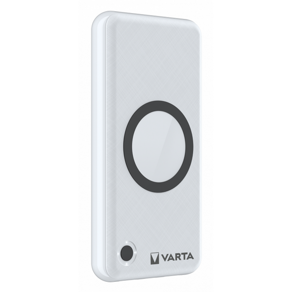 Baterie Externa Powerbank Varta Wireless, 10000 MA, Quick Charge 3.0 - Power Delivery (PD) - Fast Wireless, Argintie