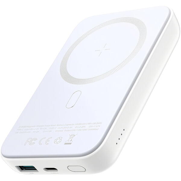 Baterie Externa Powerbank Joyroom JR-W020, 10000 MA, Power Delivery (PD) - Quick Charge 3.0 - Fast Wireless, Alba