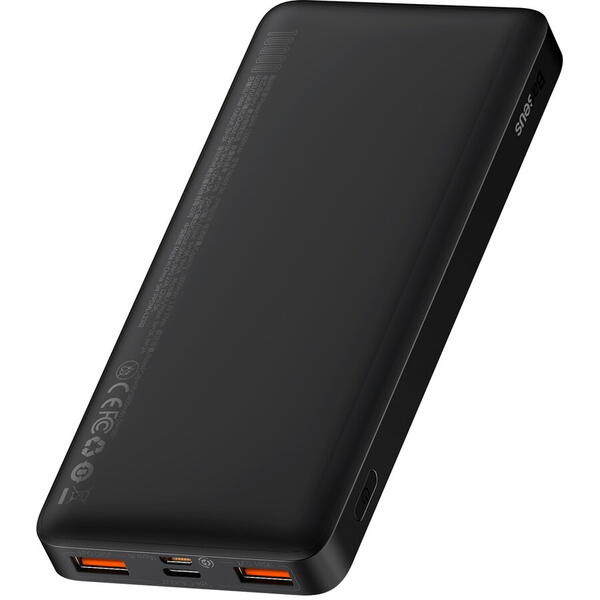 Powerbank Baseus Bipow Digital Display, 10000mAh, QuickCharge 3.0, negru