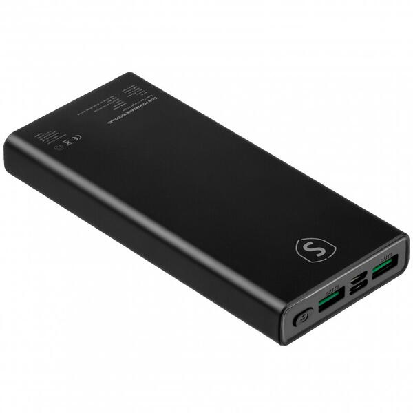 Baterie Externa Powerbank SiGN, 20000 MA, Power Delivery (PD) - Quick Charge 3.0, 22.5W, Neagra SNPB-PD20BL