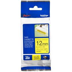 Etichete Brother TZES631 Tape, 12 mm, Black on Yellow Adhesive