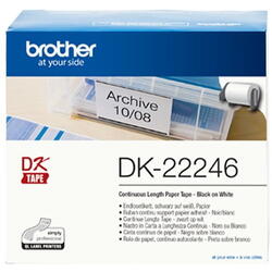 Banda continua etichete, Brother, Compatibila DK-22246, 103 mm, 30.48 m, Alb
