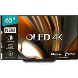 Televizor OLED Smart HISENSE 65A85H, 164 cm, Ultra HD 4K, HDR10+, Clasa G, Negru