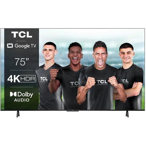 Televizor TCL LED 75P635, 189 cm, Smart Google TV, 4K Ultra HD, Clasa