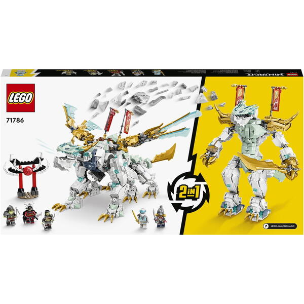 LEGO® Ninjago - Creatura Dragon de gheata a lui Zane 71786, 973 piese