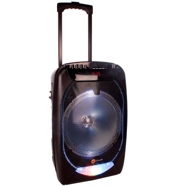 Boxa activa portabila N-Gear The Flash 1210, 300 W, difuzor 30cm, USB, MP3, Bluetooth, 2 microfoane wireless