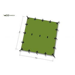 Tenda 3x3m Prelata DD Bancha Green Green Protectie UV50+ - 0707273931719