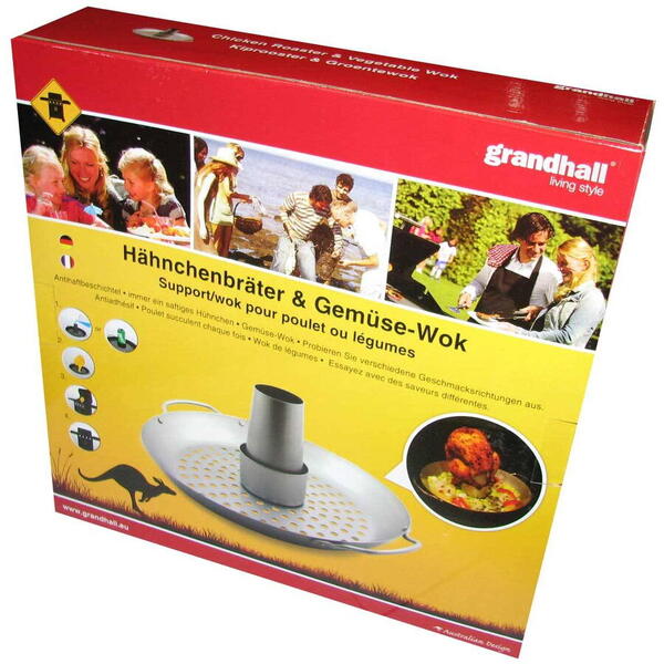 Accesoriu pentru gatit pui intreg si wok pentru legume Grandhall A06616034I