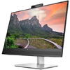 Monitor IPS LED HP 27" E27M, QHD (2560 x 1440), HDMI, DisplayPort, Retea, Camera Web 5Mpx, Boxe, Negru/Argintiu