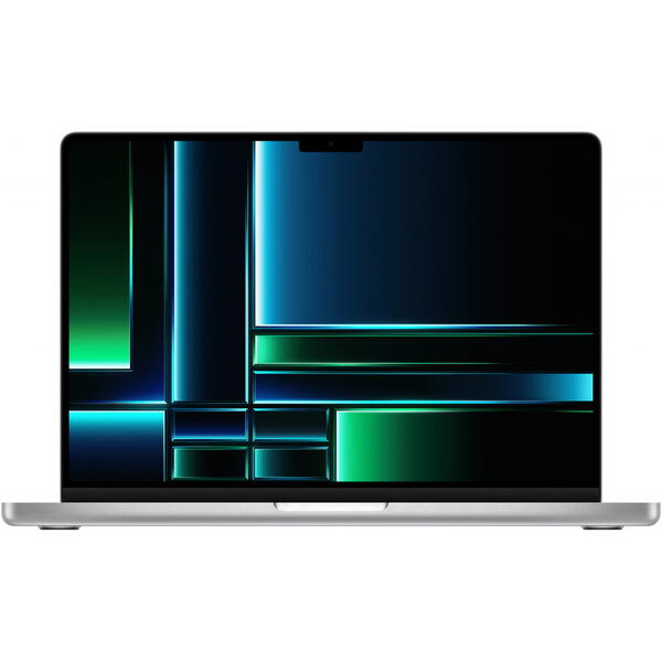 Laptop Apple 14.2'' MacBook Pro 14 Liquid Retina XDR, Apple M2 Pro chip (10-core CPU), 16GB, 512GB SSD, Apple M2 Pro 16-core GPU, macOS Ventura, Silver, RO keyboard, 2023