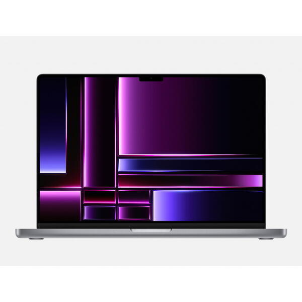 Laptop Apple 16.2'' MacBook Pro 16 Liquid Retina XDR, Apple M2 Pro chip (12-core CPU), 16GB, 512GB SSD, Apple M2 Pro 19-core GPU, macOS Ventura, INT keyboard, 2023, Space Grey