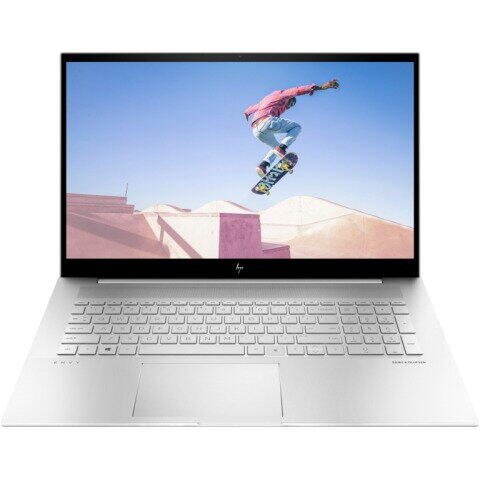 Laptop HP Envy 17-cr0036nn, 17.3 inch FHD, Intel Core i7-1260P, 16GB RAM, 512GB SSD, Windows 11 Home, Argintiu