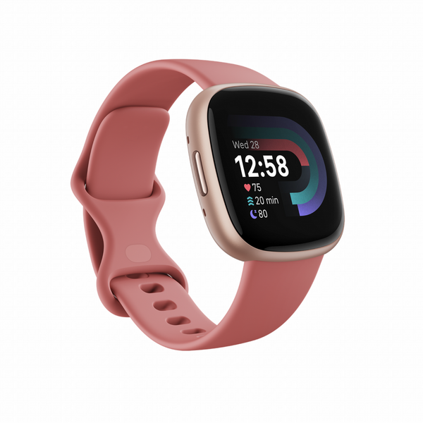 Ceas smartwatch Fitbit Versa 4 Pink Sand / Copper Rose Aluminum
