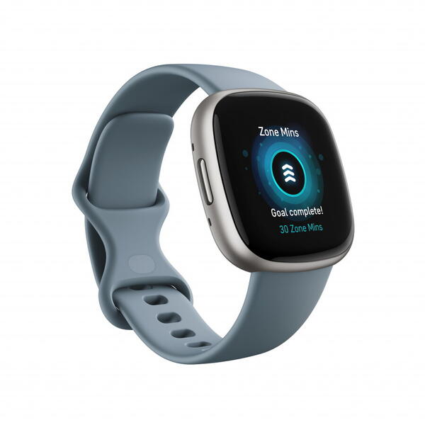 Ceas smartwatch Fitbit Versa 4 Waterfall Blue/Platinum Aluminum